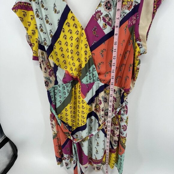 Daniel Rainn DR2 Sleeveless Dress Womens Size Large Purple Orange Yellow Floral - Picture 6 of 9